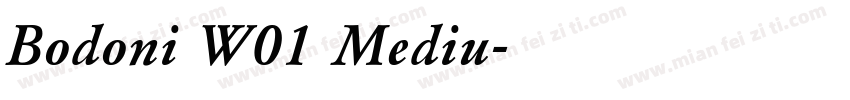 Bodoni W01 Mediu字体转换